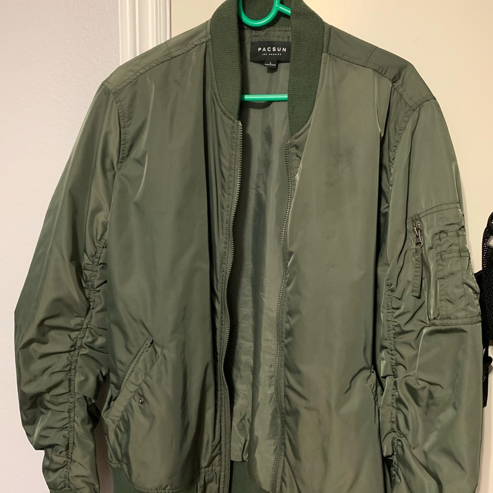 PacSun olive green bomber flight jacket